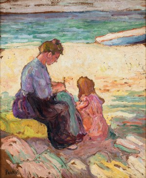 Jan Peszke (Jean Peské ) (1870-1949 ), Macierzyństwo (Na plaży), ok. 1910