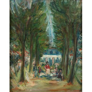 Jakub Zucker (1900-1981), Przed pałacem w Verrières le Buisson, 1951