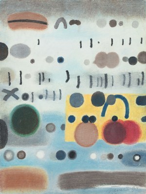 Jan Tarasin (1926-2009), Kompozycja abstrakcyjna, 1990