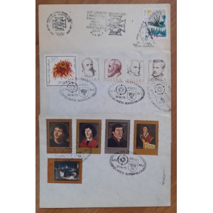 Kielce.Two envelopes with stamps of Copernicus stagecoach post office