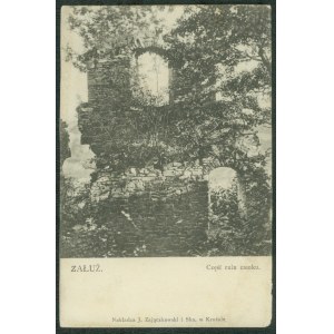 1 ZAŁUŻ - Teil der Burgruine, Nakł. J. Zajączkowski i Ska., Krosno, st. czb., ca. 1900,