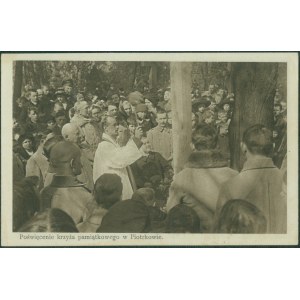 1 PIOTRKÓW TRYBUNALSKI - Piotrków. Dedication of the memorial cross, Nakł. Polish News, Piotrkow, st. sepia, ca. 1915