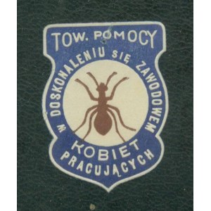 1 Society for the Advancement of Professional Women Workers fundraising stamp, blue, embossed.