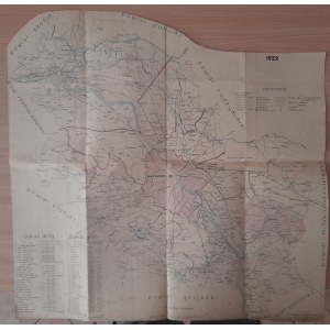 Powiat warszawski mapa drogowa 1932