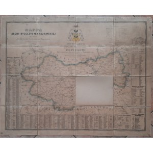 Mapa Archi - Dyecezyi Warszawskiej 1887