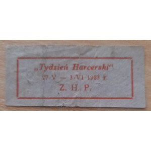 Znaczek kwestarski Tydzień harcerski 27.V - 1 VI 1923 r.