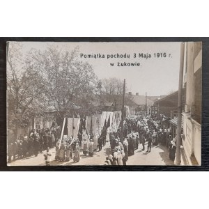 Łuków.Pamiątka pochodu 3 Maja 1916 r.
