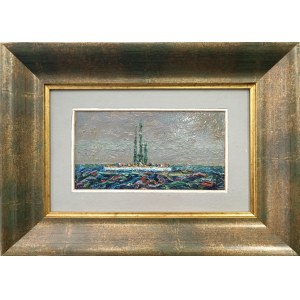 Henryk Błachnio (1922-2013), Landschaft mit Bäumen, 1964