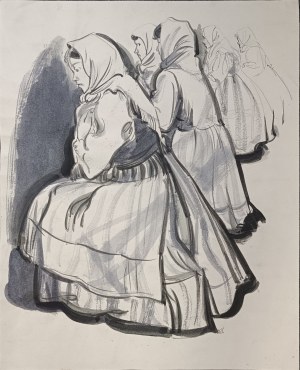 Wacław Siemiątkowski (1896-1977), Klęczace wiejskie kobiety