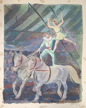 Wacław Siemiątkowski (1896-1977), W cyrku, 1956