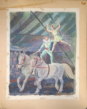 Wacław Siemiątkowski (1896-1977), W cyrku, 1956