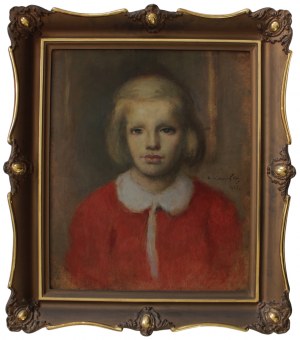 Alfons Karpiński, Portret dziewczynki w czerwonej sukience