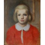 Alphonse Karpinski, Portrait of a girl in a red dress