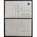 JEDLINA ZDRÓJ [Bad Charlottenbrunn] Two postcards [ca. 1945].