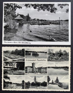 SZCZECINEK [Neustettin] Set of 2 postcards [1939].
