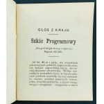 Joczel - Głos z kraju: Szkic programowy (Zarys Polityki biernej i odpornej). Drukarnia Polska Adolfa Reiffa. Paryż [1890]
