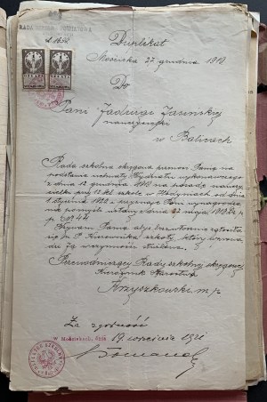 [Borderlands] Teacher's file of documents [1912-1951].