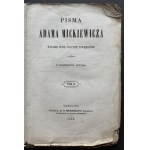 The Writings of ADAM MICKIEWICZ. TOM IV. Warsaw [1858].
