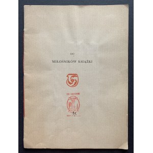 [Ex libris W.J.ROMANOWSKI] PIEKARSKI Kazmierz - Do miłośników książki. Kraków [1929]