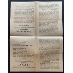 [UNIWERSYTET WARSZAWSKI] Zestaw 5 druków ulotnych. Warszawa [1916-1921]