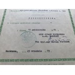 Zestaw 4 dyplomów. Warszawa-Łódź [1955-1973]