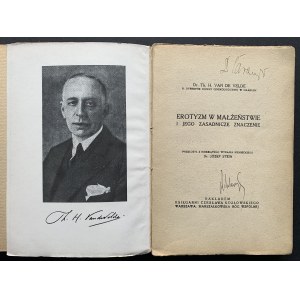 VELDE Th.H. Van de - EROTISMUS v manželství a jeho základní význam. Varšava [1935].