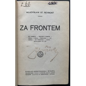 [Wyd.1] REYMONT Władysław - Za frontem. Varšava [1919].