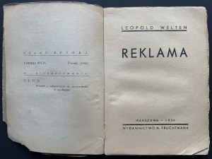 WELTEN Leopold - Advertising. Warsaw [1934].