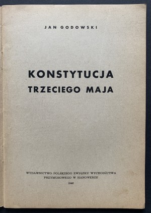 GODOWSKI Jan - KONSTYTUCJA TRZECIEGO MAJA. Hannover [1946].