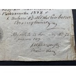 [Rękopis] Poświadczenie chrztu. Proboszcz Parafii Przemykowskiej [1898]