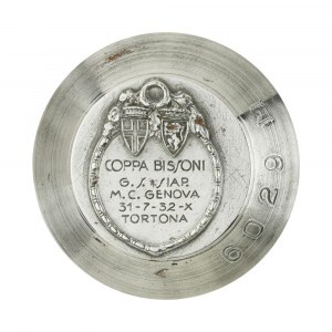P Coppa Bissoni G. S.Siap.M.C. Genova 31-7-1932-X Tortona 42 x 41 mm, P Coppa Bissoni G. S.Siap.M.C. Genova 31-7-1932-X Tortona 42 x 41 mm