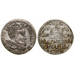 Polska, trojak, 1596, Ryga
