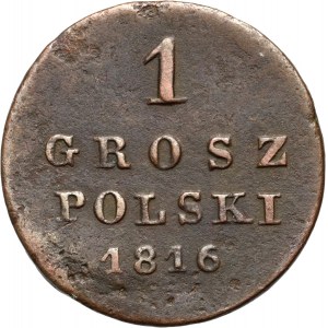 Królestwo Kongresowe, Aleksander I, grosz polski 1816 IB, Warszawa