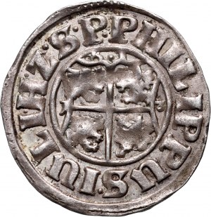 Pomořansko, Štětín, Filip Julius 1592-1625, dvojitý šekel 1613, Nowopole