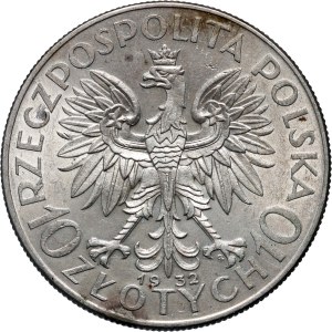 II RP, 10 złotych 1932, Warszawa, Głowa Kobiety