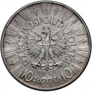 II RP, 10 złotych 1939, Warszawa, Józef Piłsudski