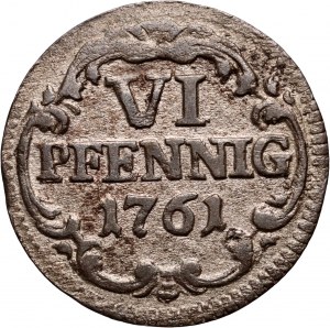 August III, 6 fenigs 1761, Dresden