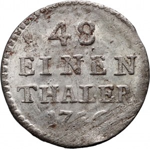August III, 1/48 thaler 1756 ôF, Grünthal