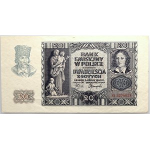 Generalne Gubernatorstwo, 20 złotych 1.03.1940, seria G