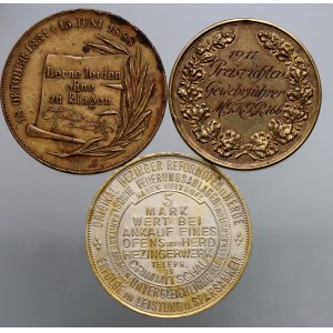 Germany, lot of 3 medals, years 1888-1939