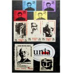 PRL, Solidarność, zestaw ciekawych znaczków (33 sztuki)