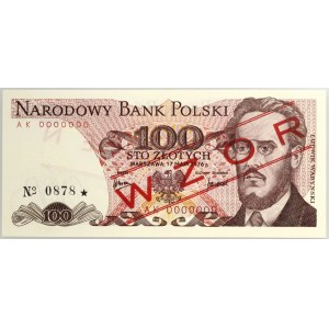 PRL, 100 złotych 17.05.1976, WZÓR, No. 0878, seria AK
