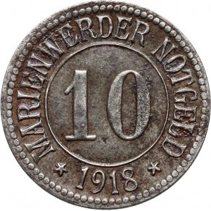 Marienwerder (Kwidzyn), 10 fenigów 1918