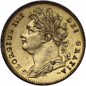 Velká Británie, Jiří VI., farthing 1822, zlacený
