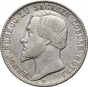 Německo, Sasko-Coburg-Gotha, Ernest II, 1/6 tolaru 1852 F
