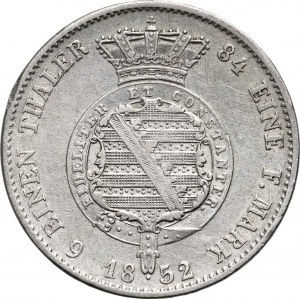 Německo, Sasko-Coburg-Gotha, Ernest II, 1/6 tolaru 1852 F