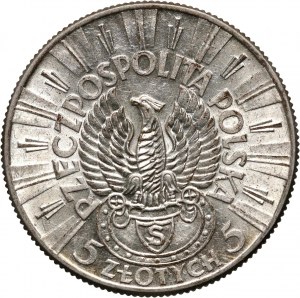 II RP, 5 zlotých 1934, Varšava, Józef Piłsudski, Strzelecký orel