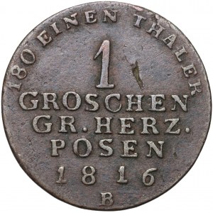 Wielkie Księstwo Poznańskie, grosz 1816 B, Wrocław
