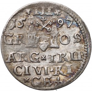 Zygmunt III Waza, trojak 1597, Ryga