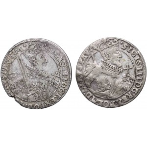 Zygmunt III Waza, zestaw ortów z lat 1622-1623, Bydgoszcz (2 sztuki)